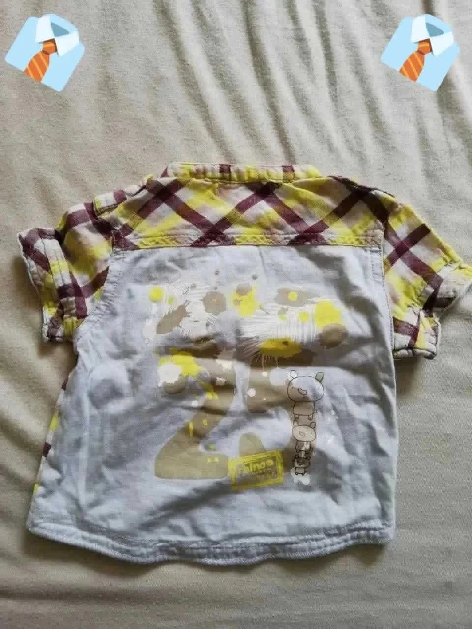 Kitchoun Camisa de bebê de mangas curtas 6-9 meses (68 cm) Muito bom estado - verão multicolor – photo 2